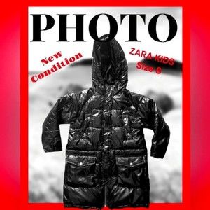 ZARA KIDS Outerwear Collection Size 8 Black Coat
